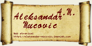 Aleksandar Mucović vizit kartica